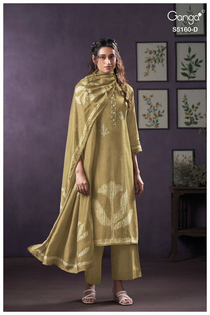Camilla S5160 Ganga Cotton Satin Pant Style Suits Supplier Gujarat