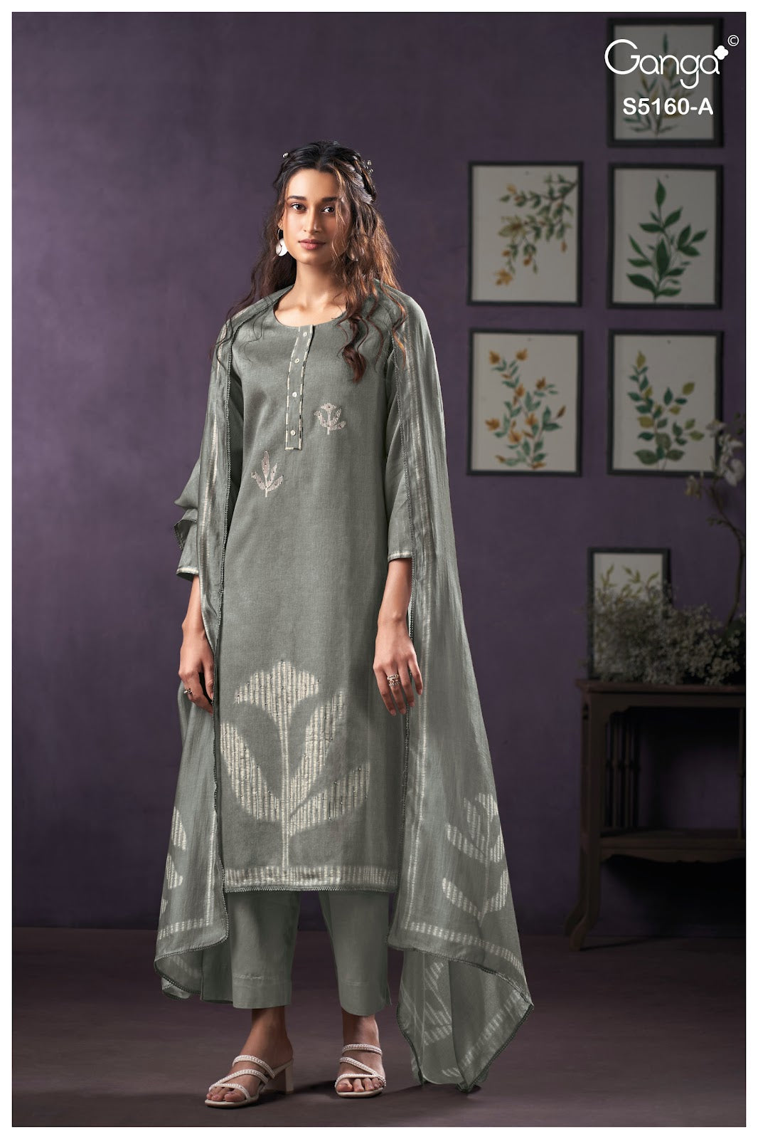 Camilla S5160 Ganga Cotton Satin Pant Style Suits Supplier Gujarat