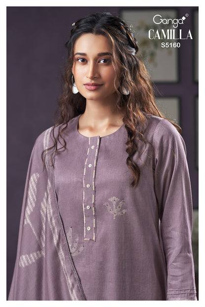 Camilla S5160 Ganga Cotton Satin Pant Style Suits Supplier Gujarat