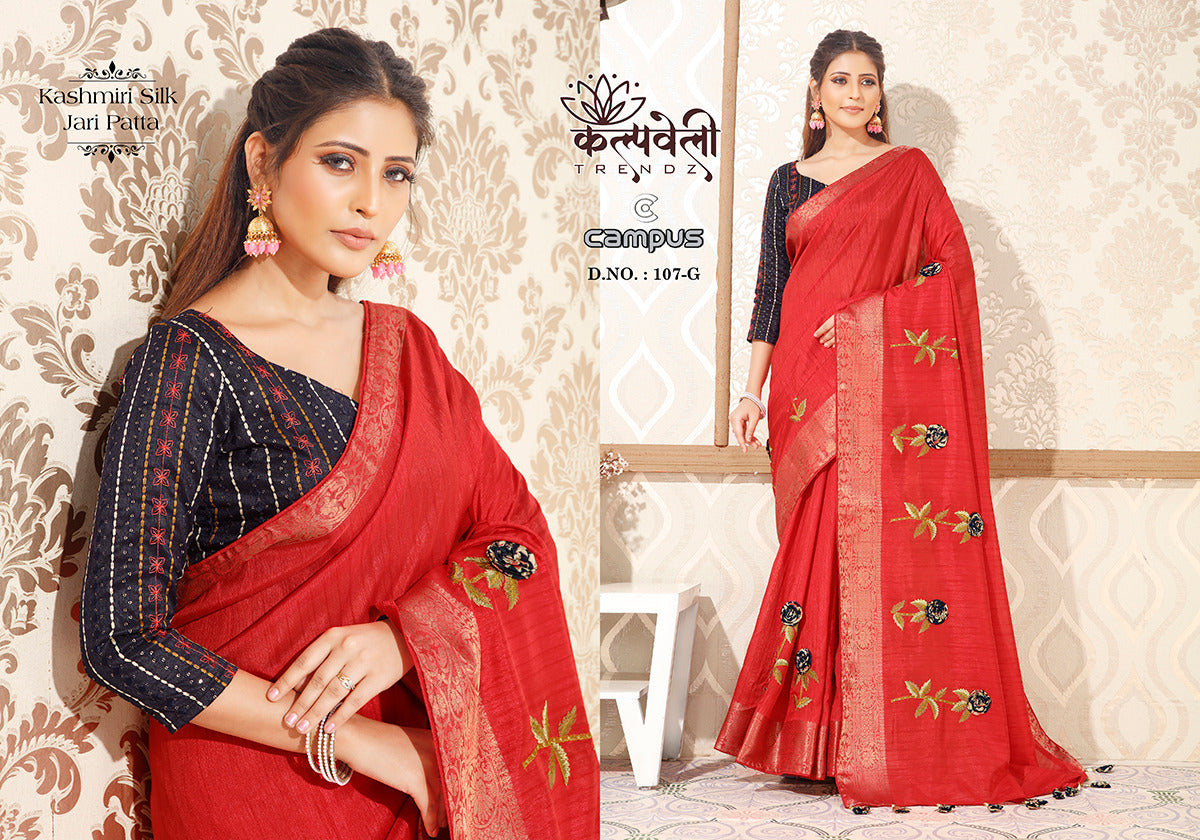 Campus 107 Kalpveli Kashmiri Silk Sarees