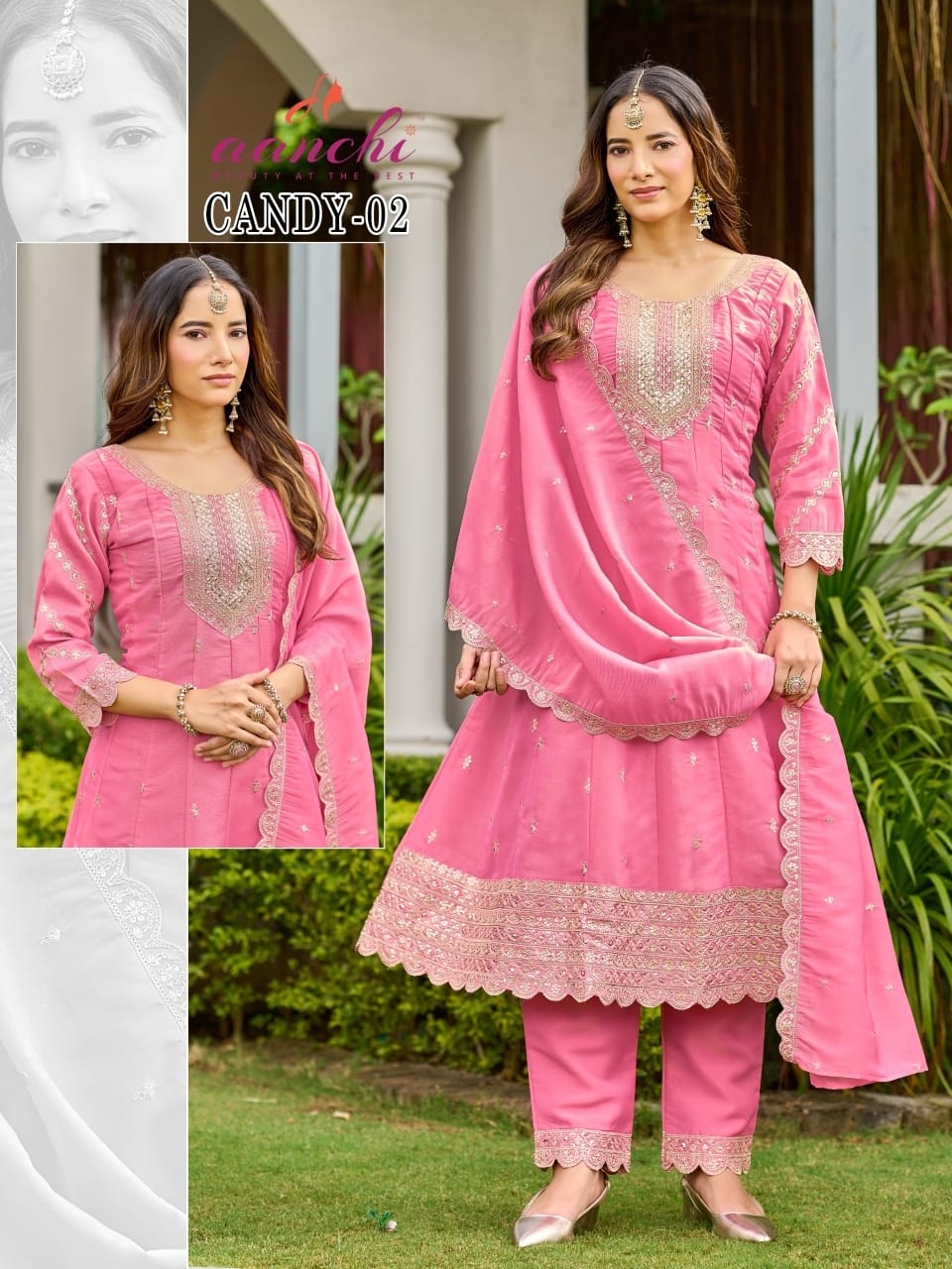 Candy 01-02 Aanchi Cosmos Readymade Anarkali Suits Manufacturer