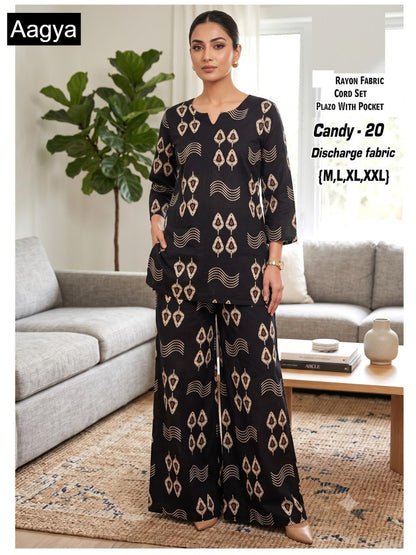 Candy Aagya Rayon Co Ord Set Wholesale Price
