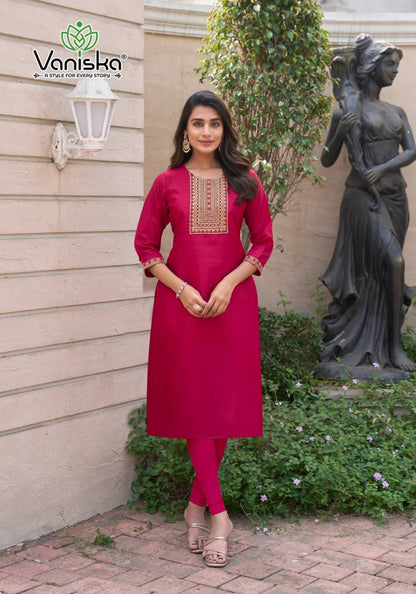 Candy Crush Vol 1 Vaniska Vichitra Straight Cut Kurtis Manufacturer India
