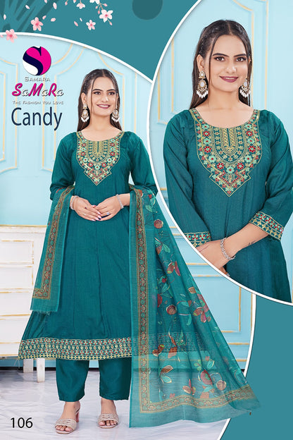 Candy Samara Vichitra Readymade Pant Style Suits Supplier Gujarat