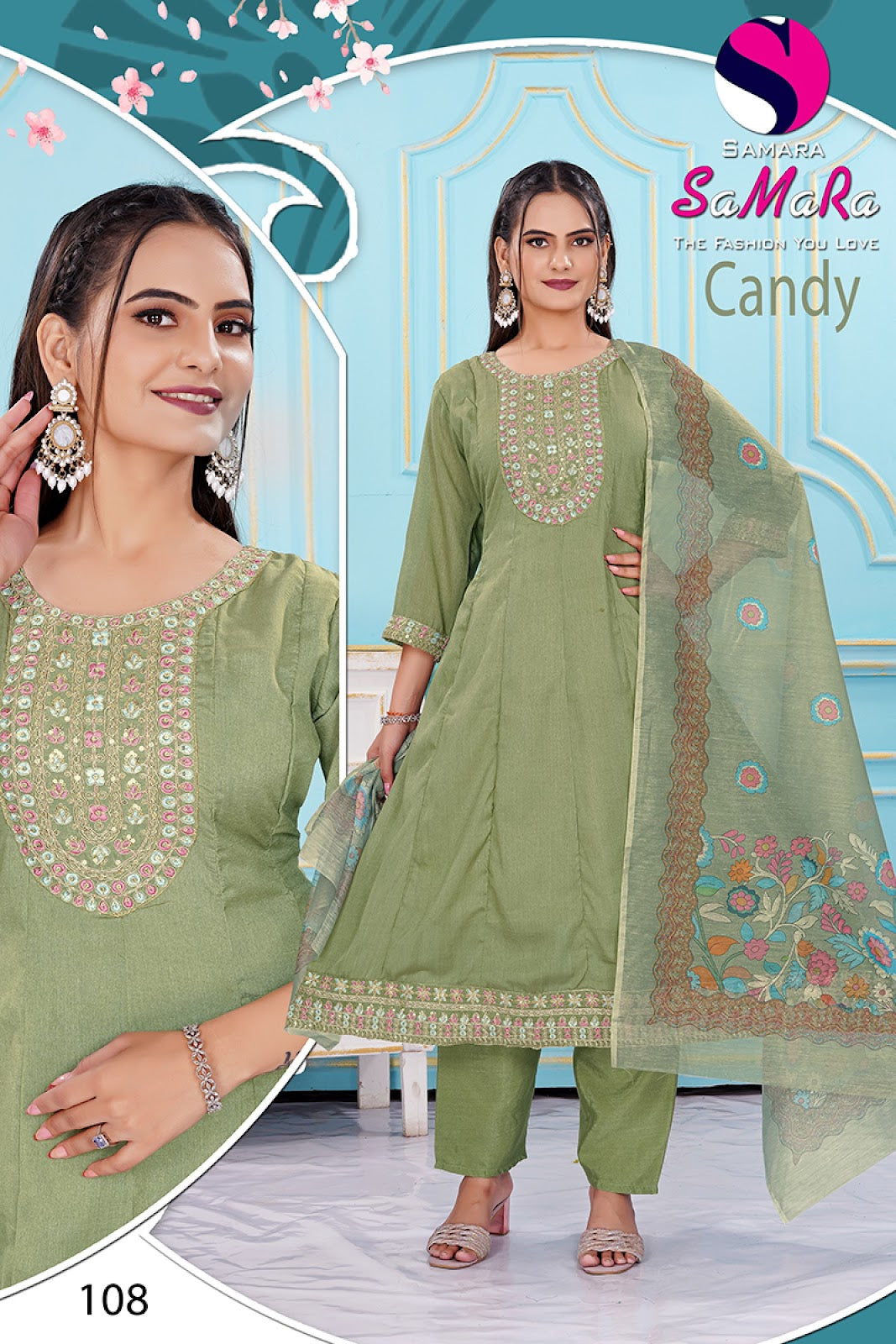 Candy Samara Vichitra Readymade Pant Style Suits Supplier Gujarat