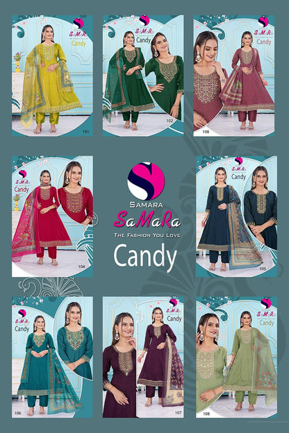 Candy Samara Vichitra Readymade Pant Style Suits Supplier Gujarat