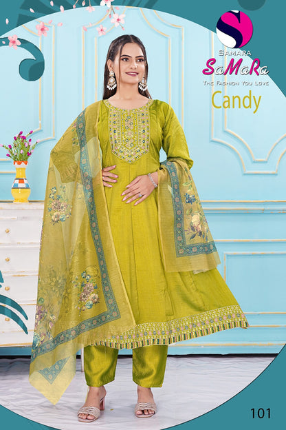 Candy Samara Vichitra Readymade Pant Style Suits Supplier Gujarat