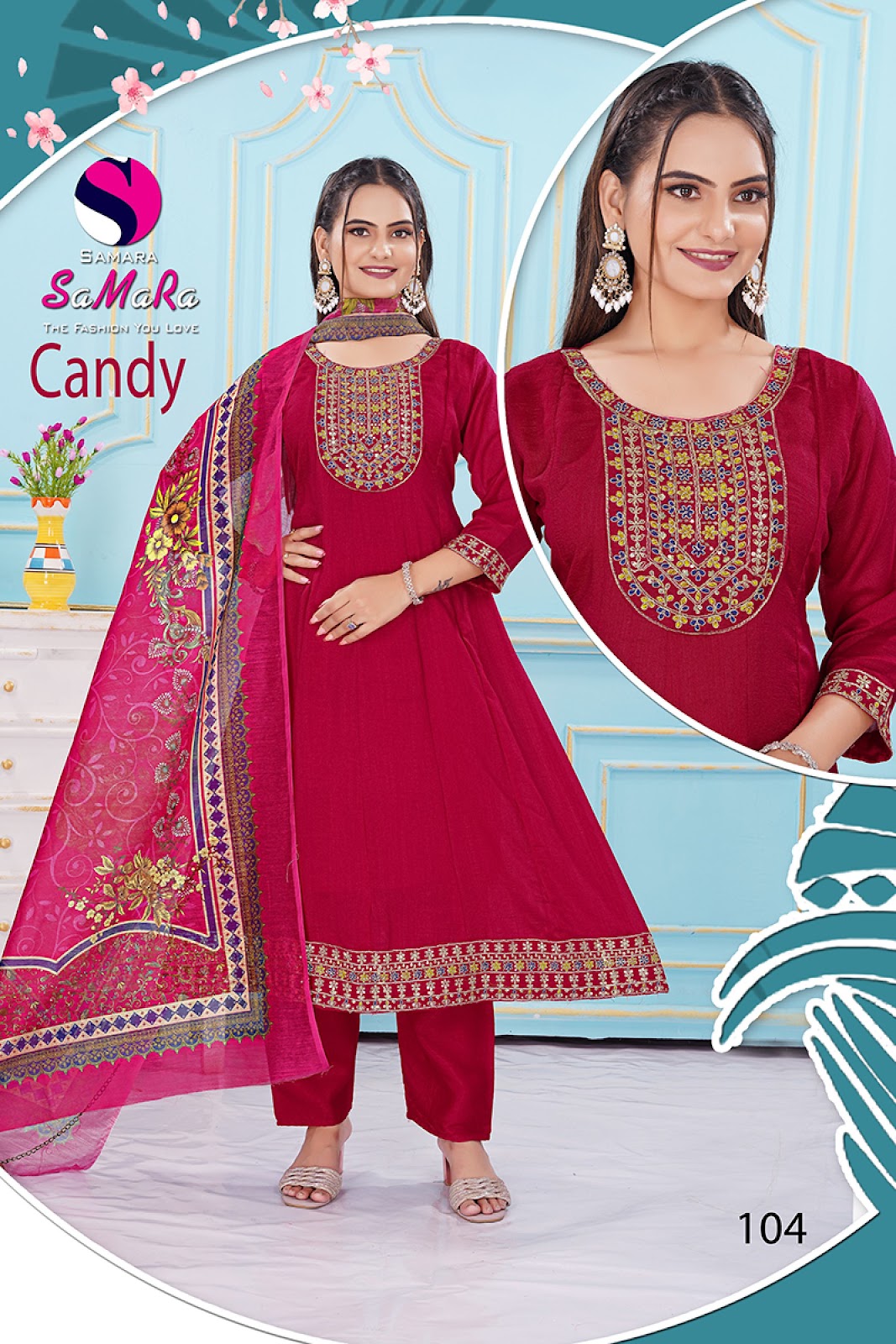 Candy Samara Vichitra Readymade Pant Style Suits Supplier Gujarat