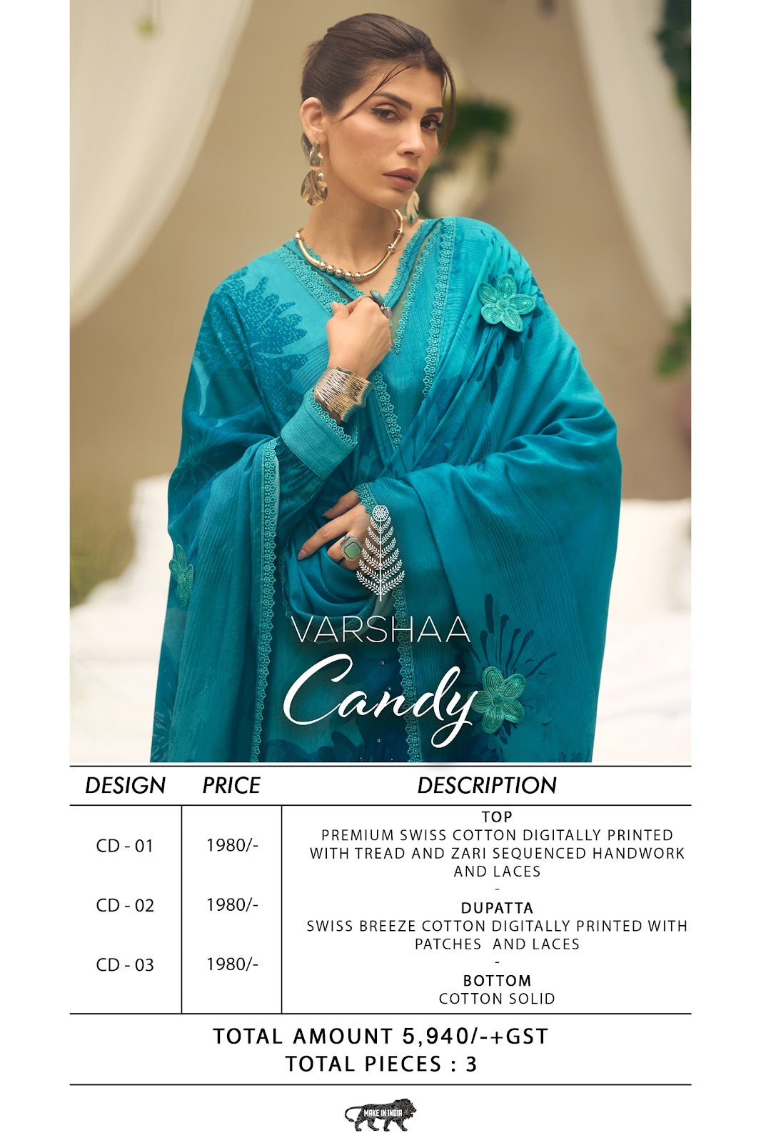 Candy Varshaa Swiss Plazzo Style Suits Manufacturer Ahmedabad
