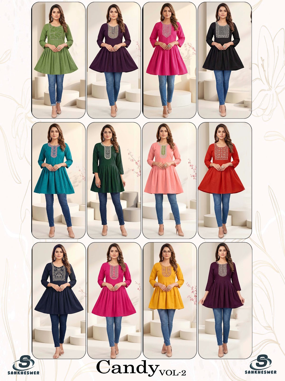 Candy Vol 2 Sankheswer Vertican Fancy Tops Wholesale Price