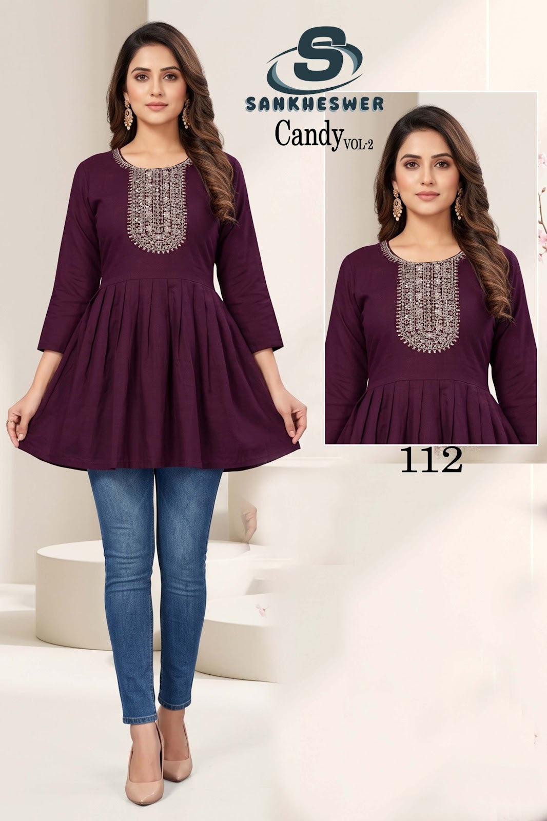 Candy Vol 2 Sankheswer Vertican Fancy Tops Wholesale Price