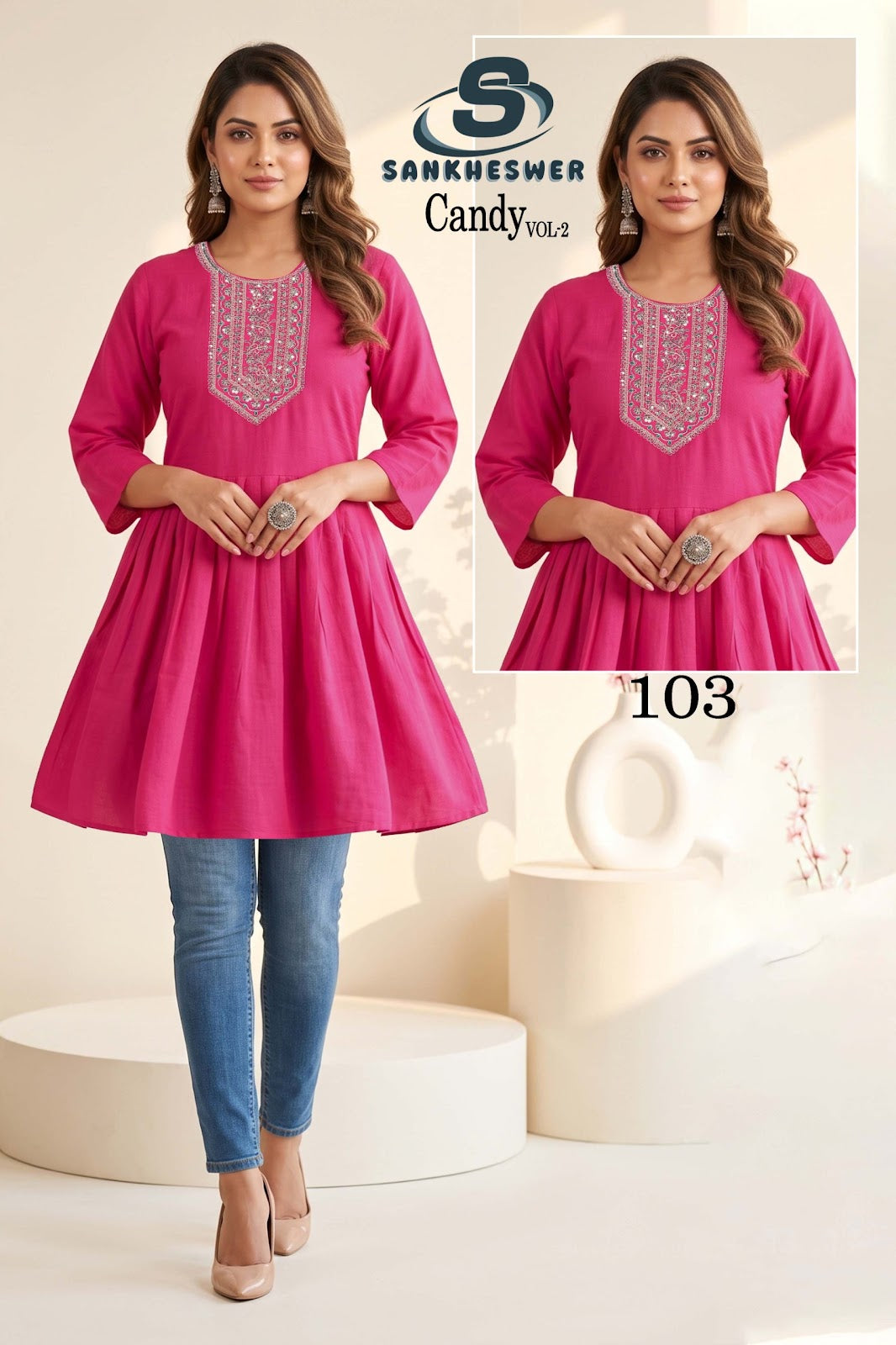 Candy Vol 2 Sankheswer Vertican Fancy Tops Wholesale Price