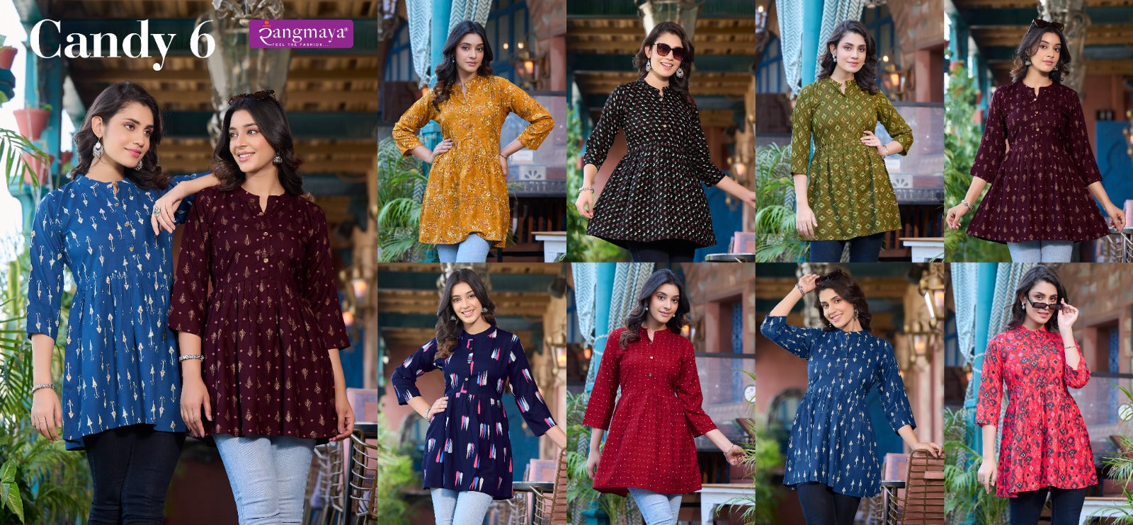 Candy Vol 6 Rangmaya Rayon Designer Long Top