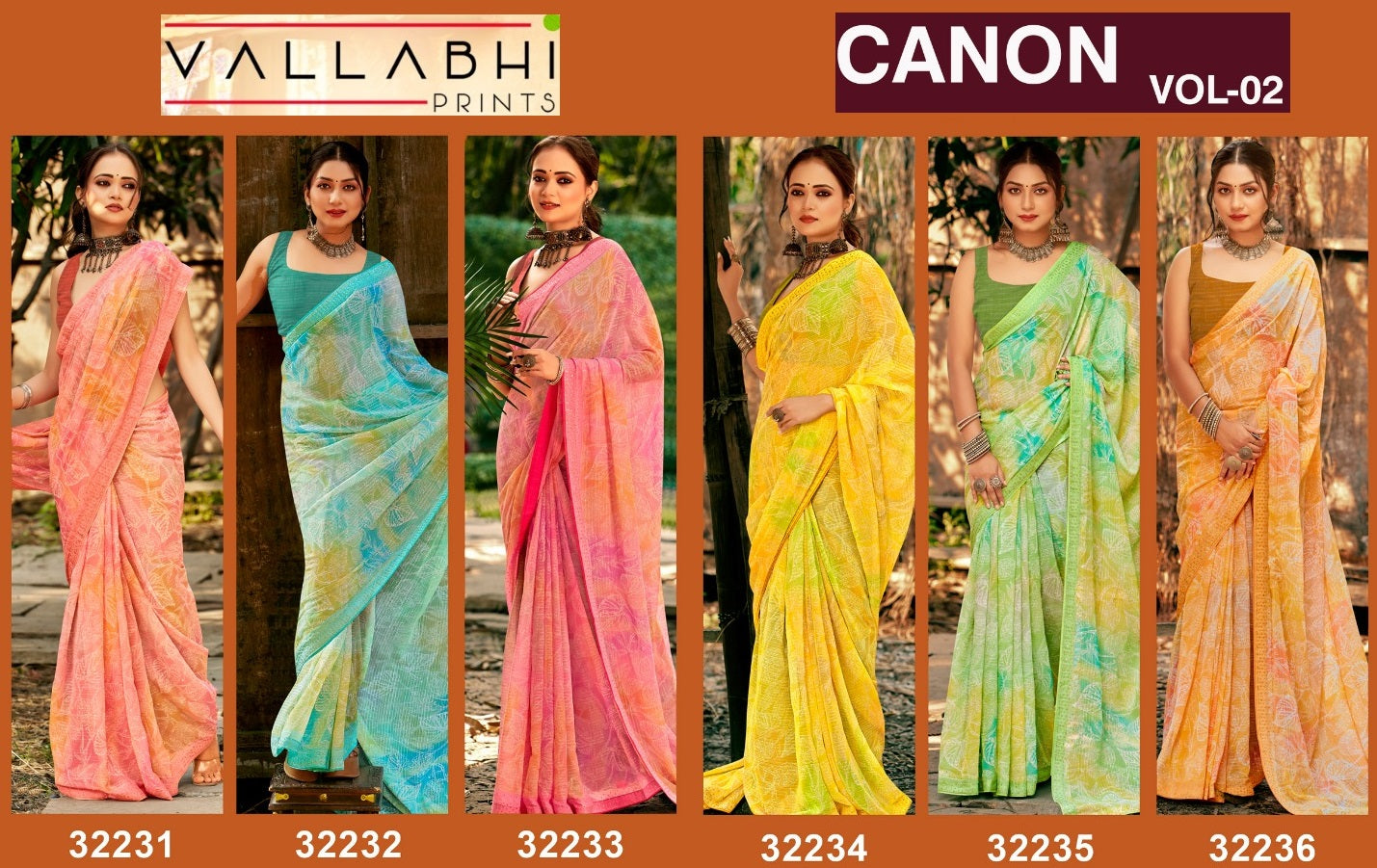 Canon Vol 2 Vallabhi Prints Georgette Sarees Manufacturer Gujarat