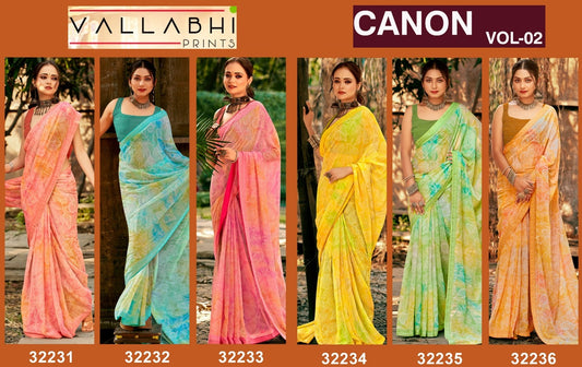 Canon Vol 2 Vallabhi Prints Georgette Sarees Manufacturer Gujarat