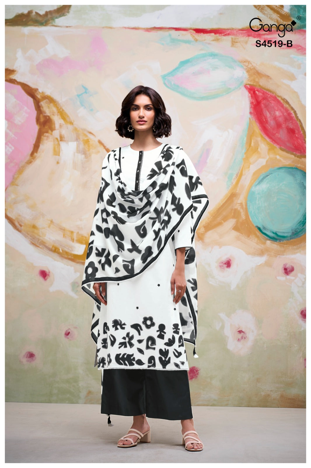 Canshi 4519 Ganga Cotton Plazzo Style Suits Wholesale Price