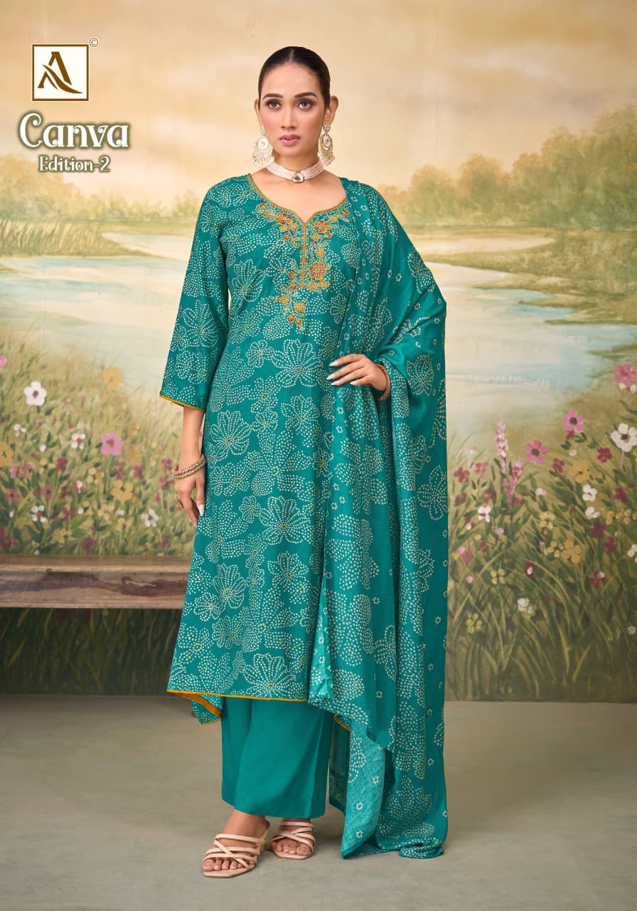 Canva Edition 2 Alok Viscose Pashmina Suits Manufacturer India