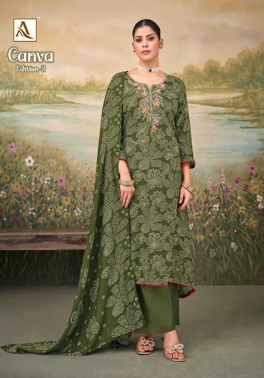 Canva Edition 2 Alok Viscose Pashmina Suits Manufacturer India