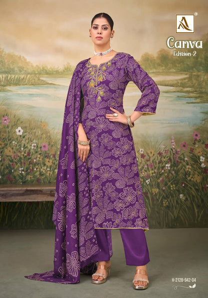 Canva Edition 2 Alok Viscose Pashmina Suits Manufacturer India