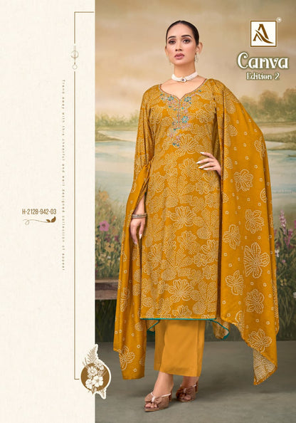 Canva Edition 2 Alok Viscose Pashmina Suits Manufacturer India