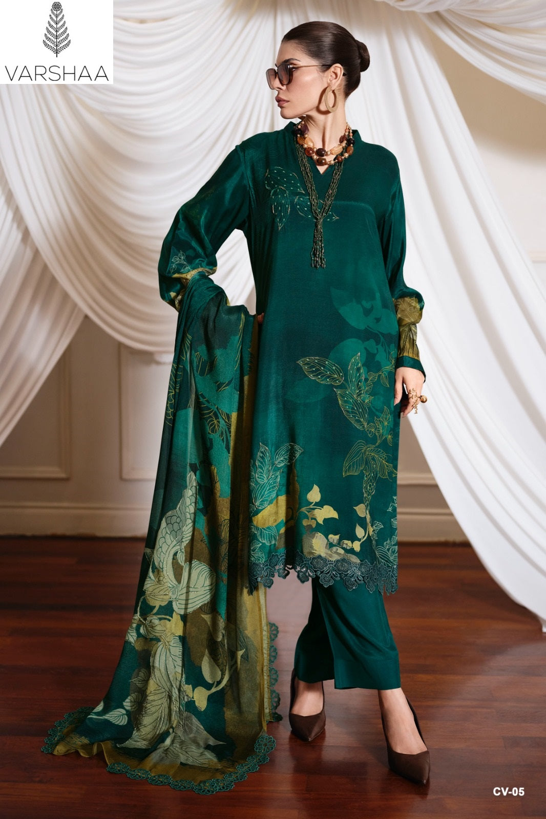 Canvas Varshaa Viscose Muslin Pant Style Suits Wholesaler Gujarat