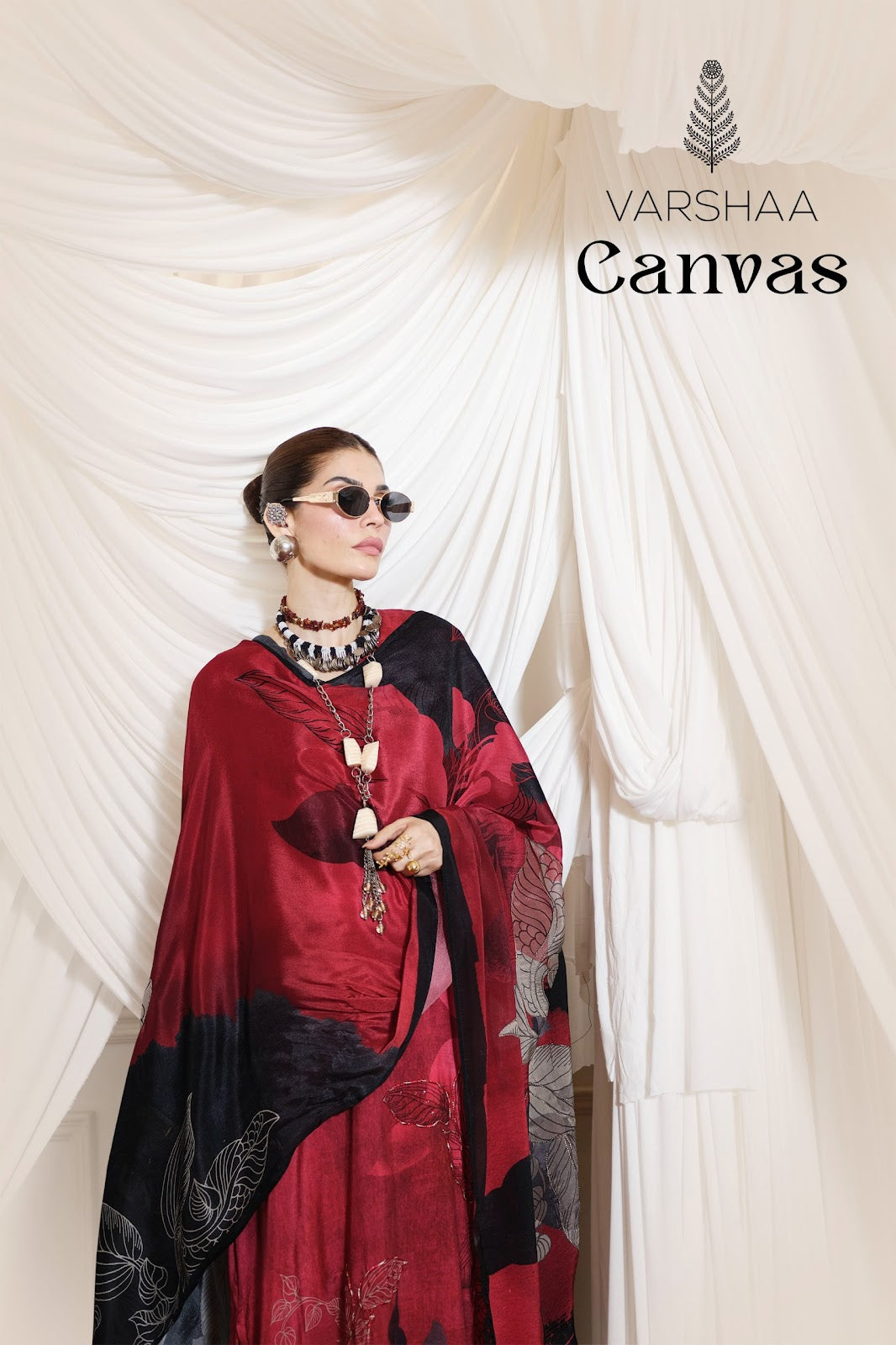 Canvas Varshaa Viscose Muslin Pant Style Suits Wholesaler Gujarat