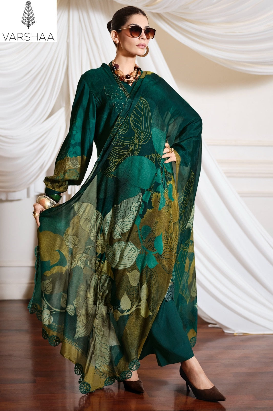 Canvas Varshaa Viscose Muslin Pant Style Suits Wholesaler Gujarat