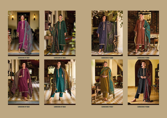 Caravan Kilory Viscose Muslin Pant Style Suits Exporter Gujarat