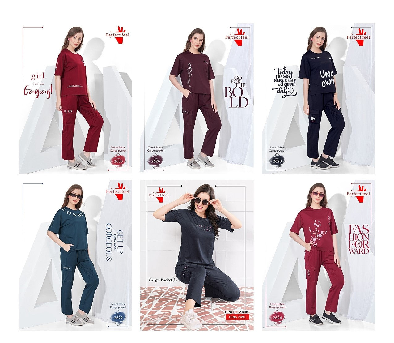 Cargo 060925 Perfect Feel Tencil Pyjama Night Suits Wholesale Rate