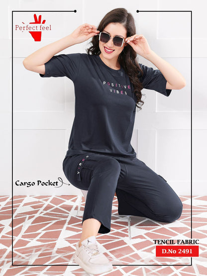 Cargo 060925 Perfect Feel Tencil Pyjama Night Suits Wholesale Rate