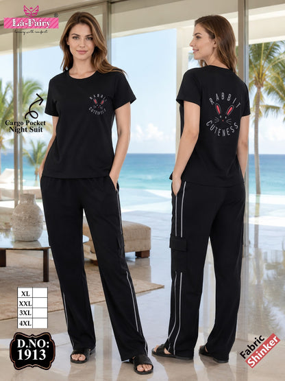 Cargo Pocket Design 1913 La Fairy Sinker Pyjama Night Suits Manufacturer India