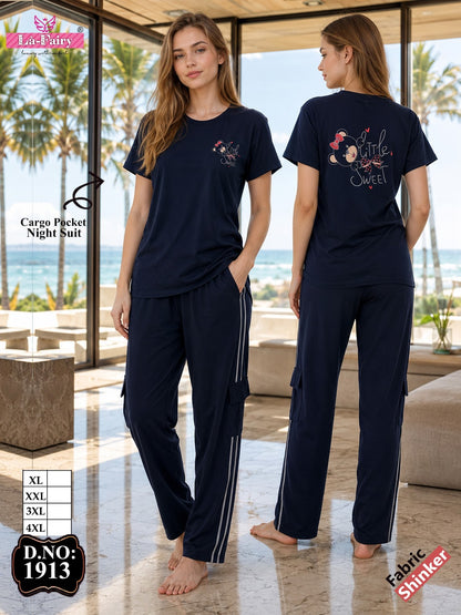 Cargo Pocket Design 1913 La Fairy Sinker Pyjama Night Suits Manufacturer India