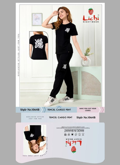 Cargo Style 1064 Lichi Tencil Pyjama Night Suits Supplier India