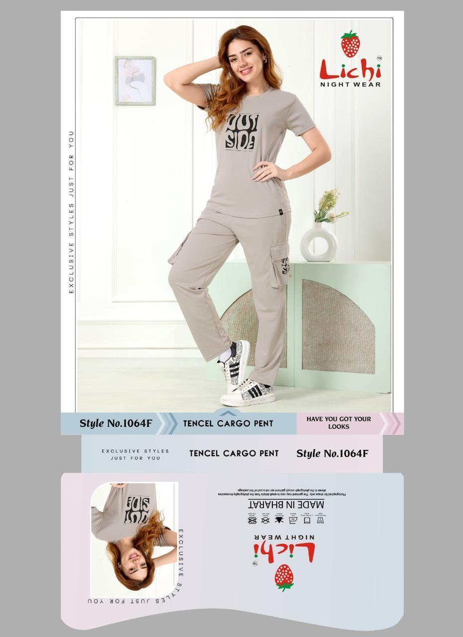 Cargo Style 1064 Lichi Tencil Pyjama Night Suits Supplier India