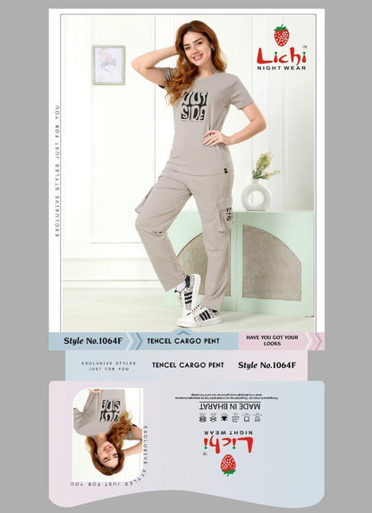 Cargo Style 1064 Lichi Tencil Pyjama Night Suits Supplier India