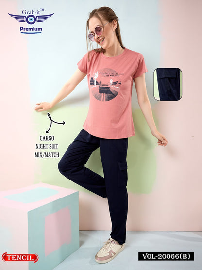Cargo Style Vol 20066 B Grab It Tencil Pyjama Night Suits Manufacturer India