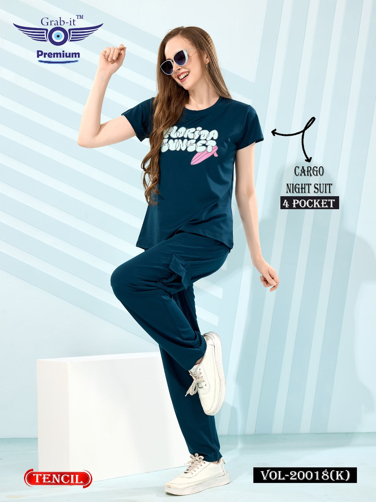 Cargo Vol 20018 K Grab It Tencil Pyjama Night Suits Supplier India