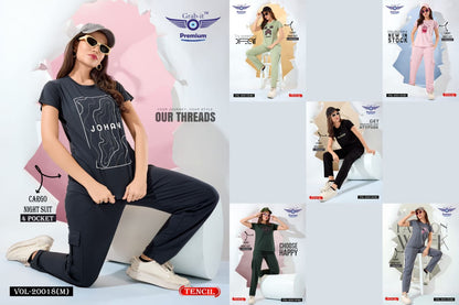 Cargo Vol 20018 M Grab It Tencil Pyjama Night Suits Exporter