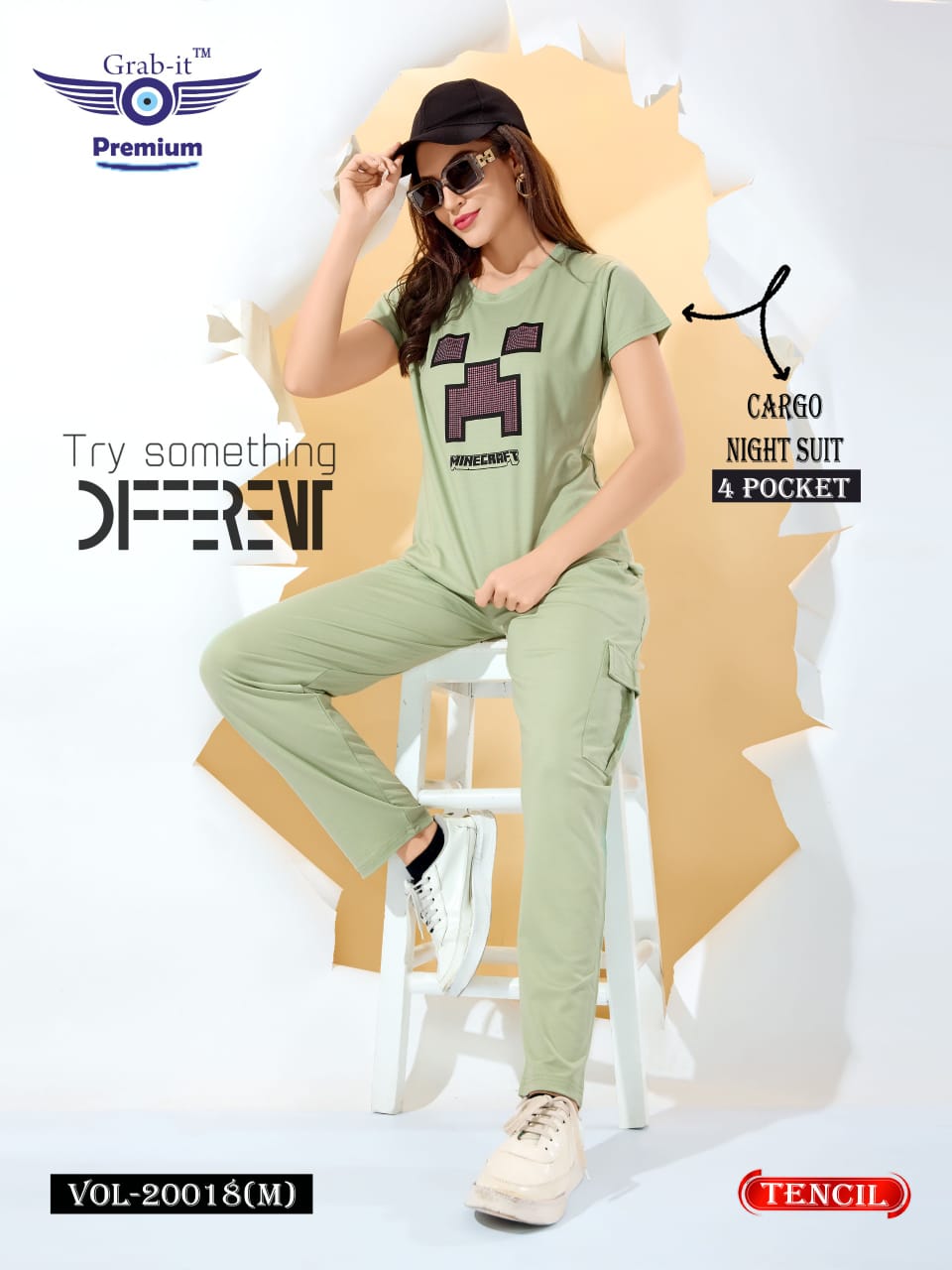 Cargo Vol 20018 M Grab It Tencil Pyjama Night Suits Exporter