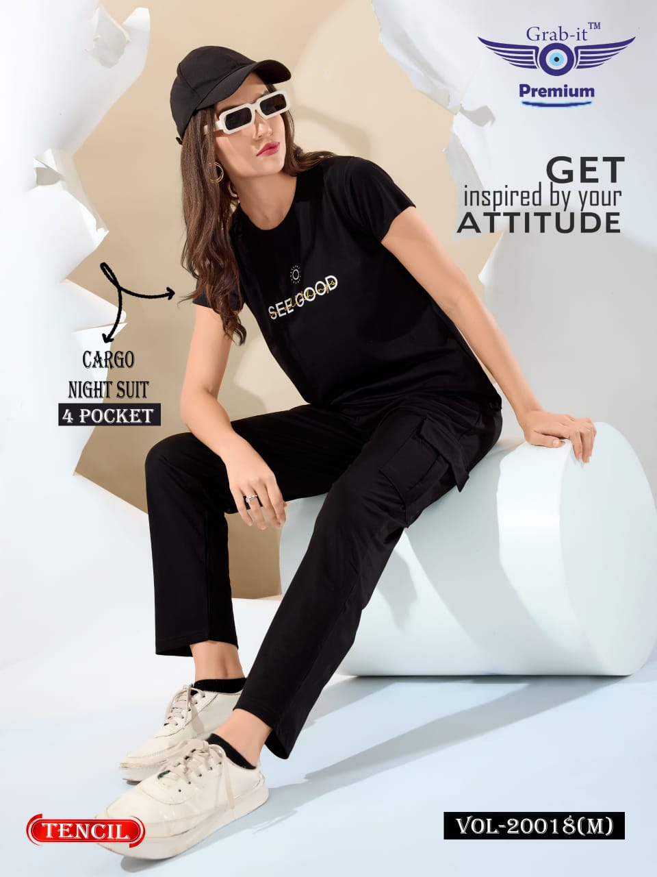 Cargo Vol 20018 M Grab It Tencil Pyjama Night Suits Exporter