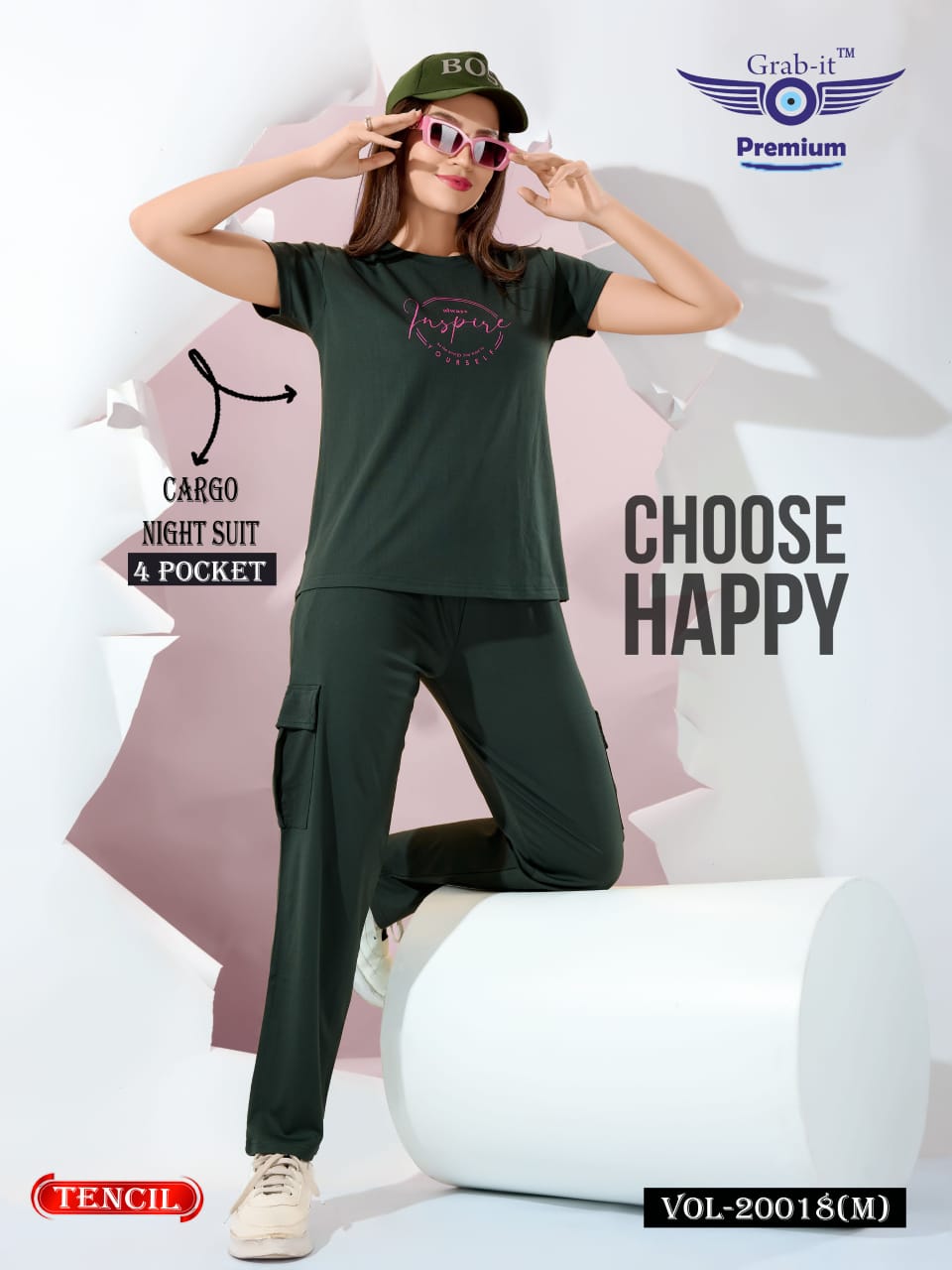 Cargo Vol 20018 M Grab It Tencil Pyjama Night Suits Exporter