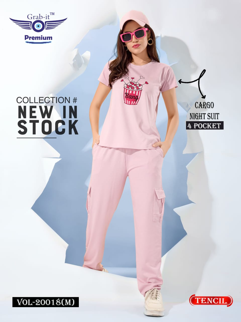 Cargo Vol 20018 M Grab It Tencil Pyjama Night Suits Exporter