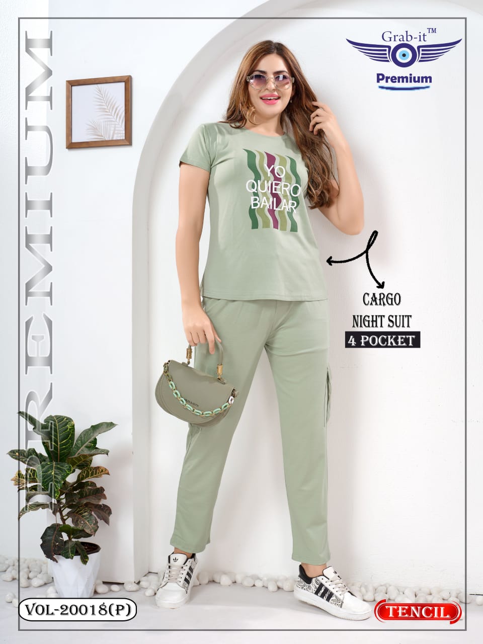 Cargo Vol 20018 P Grab It Tencil Pyjama Night Suits Wholesaler Gujarat