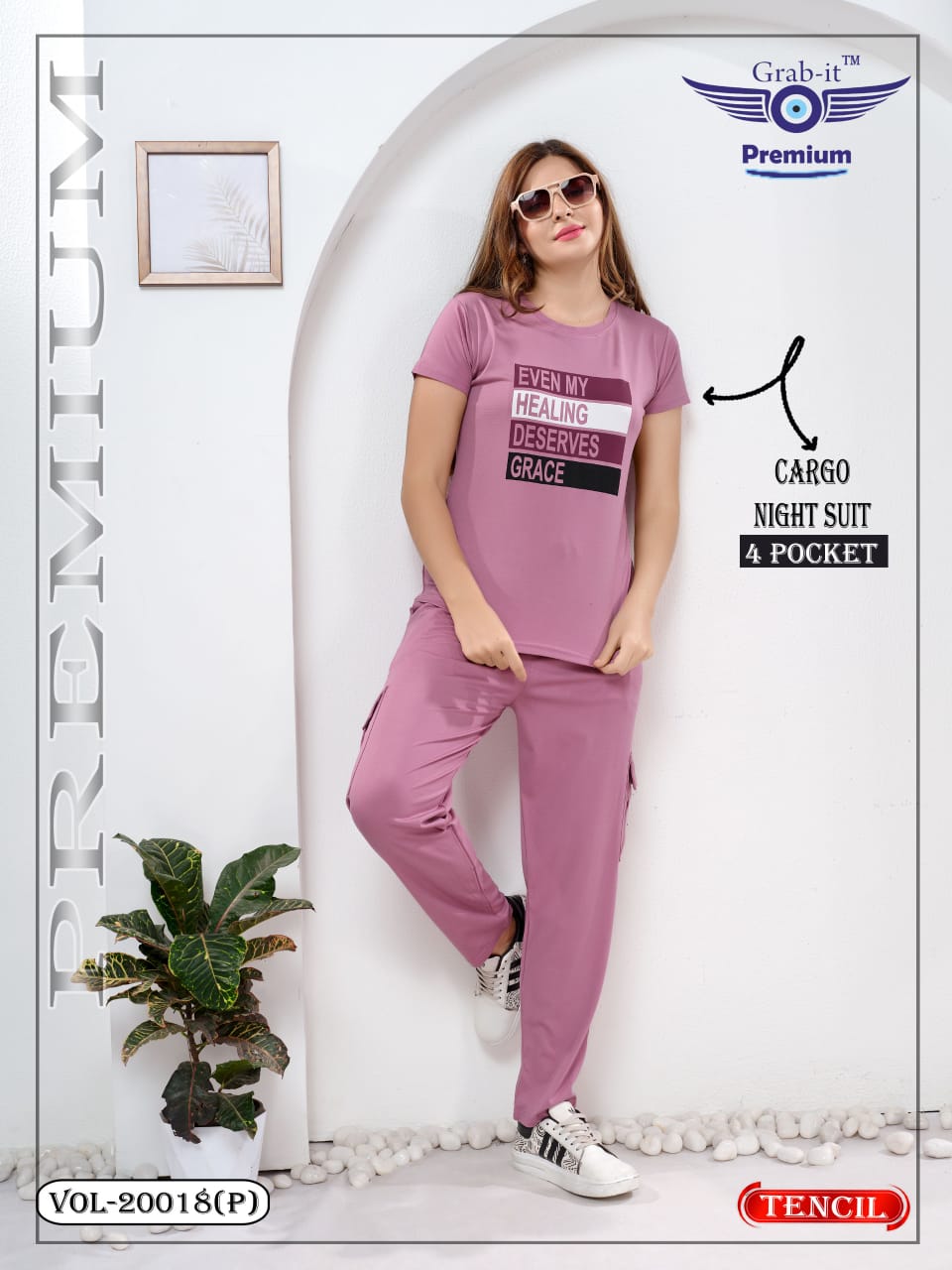 Cargo Vol 20018 P Grab It Tencil Pyjama Night Suits Wholesaler Gujarat