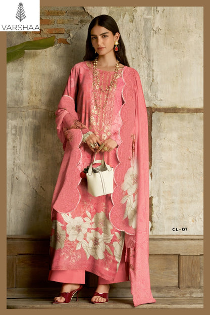 Carla Varshaa Viscose Muslin Pant Style Suits Wholesale Rate