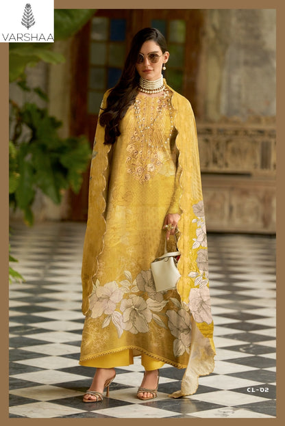 Carla Varshaa Viscose Muslin Pant Style Suits Wholesale Rate