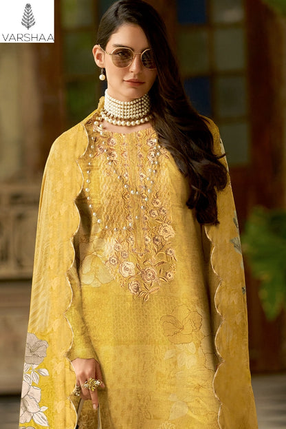 Carla Varshaa Viscose Muslin Pant Style Suits Wholesale Rate