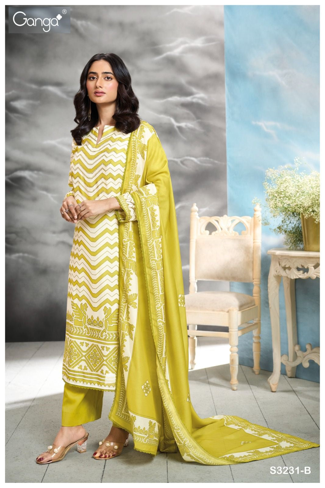 Carmen 3231 Ganga Premium Bemberg Plazzo Style Suits Supplier