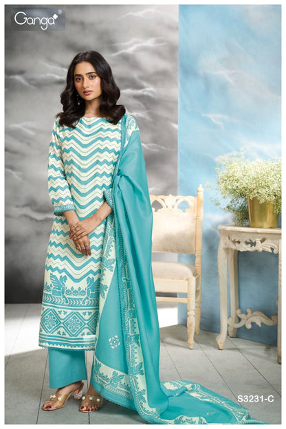 Carmen 3231 Ganga Premium Bemberg Plazzo Style Suits Supplier
