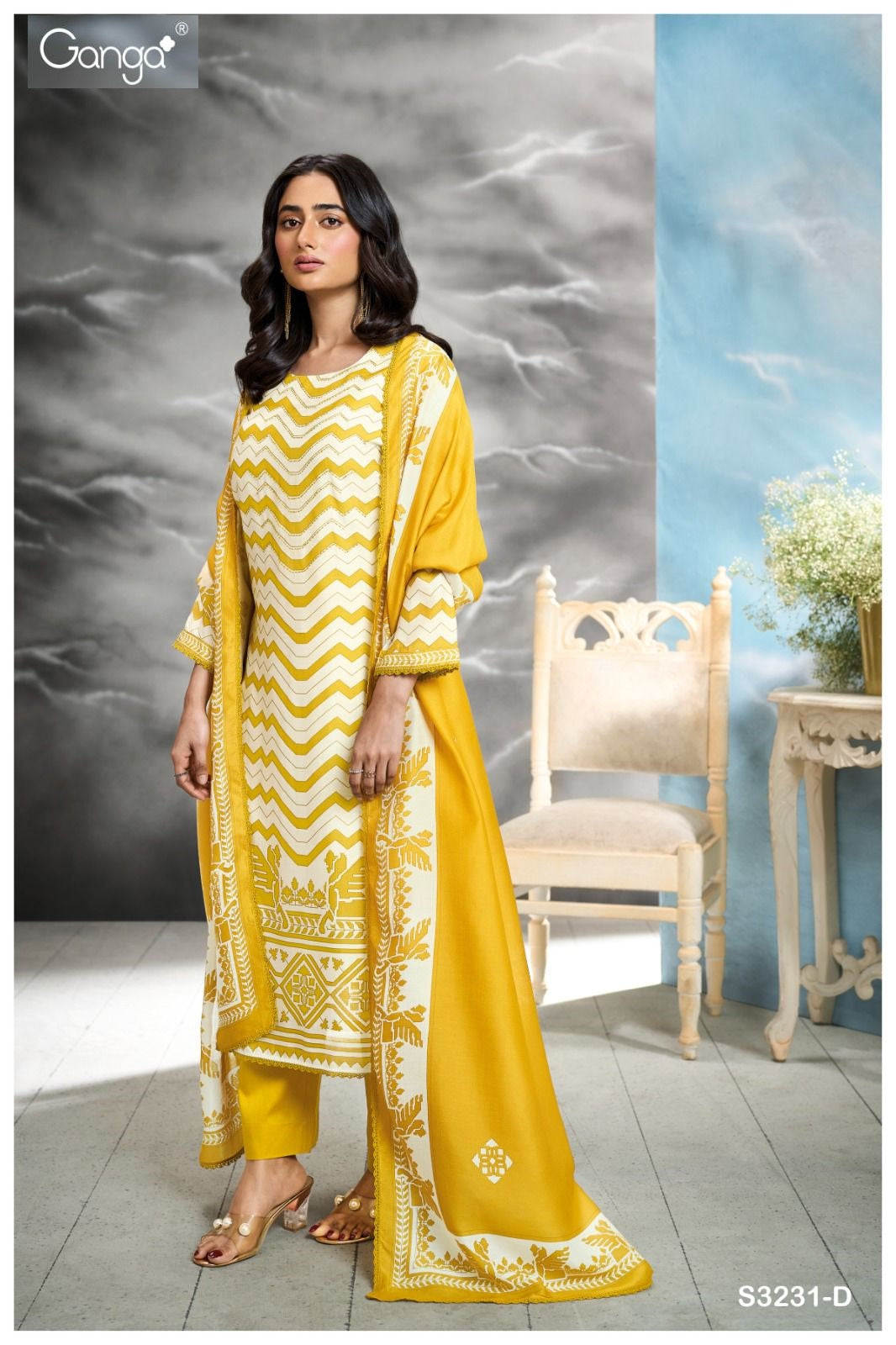 Carmen 3231 Ganga Premium Bemberg Plazzo Style Suits Supplier